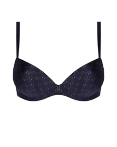 Бюстгальтер с чашечками и косточками, темно-синий Antigel