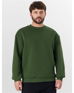 Свитшот мужской зеленый из футера с начесом Mark formelle