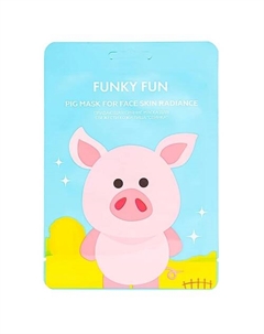 Маска придающая сияние для свежести кожи лица Свинка Funky Fun Radiance Pig Mask Post 23 Unicorns approve