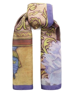 Шелковая шаль Пионы Gourji