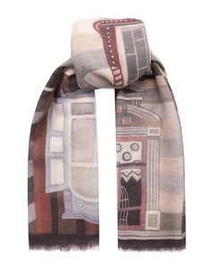 Шаль Окна из кашемира и шерсти Gourji