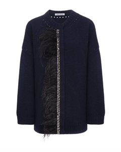 Шерстяной кардиган с отделкой перьями Dice kayek