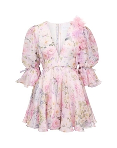 Платье из шелка и льна Yvon