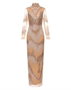 Платье с отделкой пайетками Zuhair murad