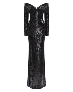 Платье с отделкой пайетками Zuhair murad