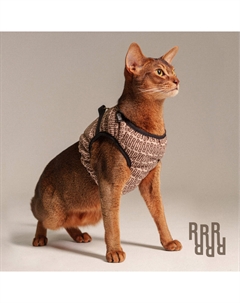 Шлейка-Жилетка Империал для кошек и собак мелких пород, обхват груди 32-35 см, обхват шеи 22-24 см, коричневый Rurri