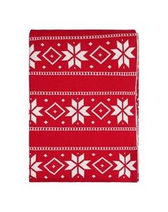 Плед хлопковый с принтом Frostwork New Year Essential Tkano