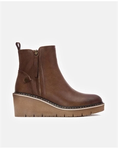 Женские ботинки на платформе с боковой молнией, коричневый Refresh