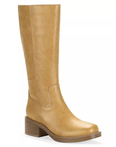 Женские сапоги Warblerr с квадратным носком и высоким голенищем, созданные для Macy's, стандартное и широкое голенище, светло-коричневый Wild pair