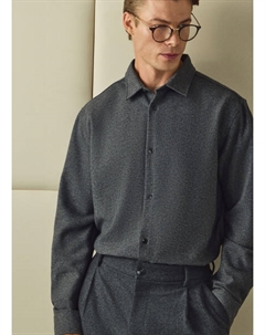 Рубашка из смесовой шерсти, Серый Ostin