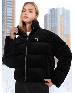 Пуховик женский Wardrobe Ess Corduroy, Черный Puma