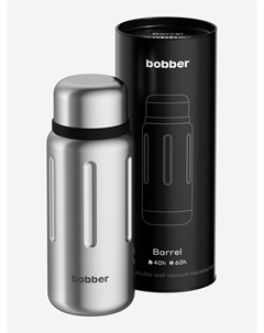 Термос вакуумный Barrel 1 л с широким горлом и ситечком, тепло до 40 часов, матовый, Серый Bobber