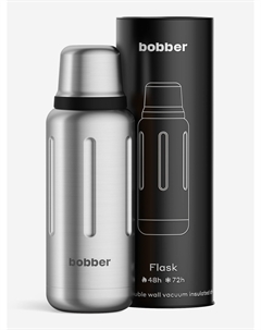 Термос вакуумный для напитков Flask 770 мл пробка с каналами для налива, тепло до 36 часов, матовый, Серебряный Bobber