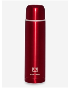Термос с узким горлом для напитков с глухой пробкой, объем 1л., Красный Арктика