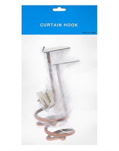 Крючок - держатель для штор на стену ks044, металлический, цвет медь, 2 шт. Cappio