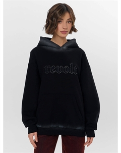 Худи женское черное с начесом и надписью Mark formelle