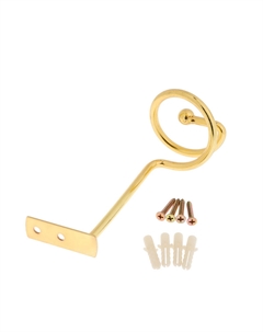 Крючок - держатель для штор на стену ks044, металлический, цвет золото, 2 шт. Cappio