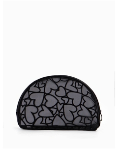 Косметичка полукруглая black beauty, на молнии, черная Nobrand