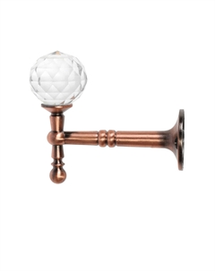 Крючок - держатель для штор на стену ks043, металлический, цвет медь, 2 шт. Cappio