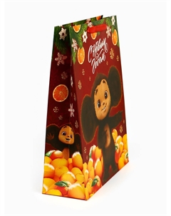 Пакет подарочный новогодний Чебурашка