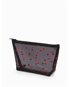 Косметичка женская little love, с рисунком, на молнии, черная Nobrand