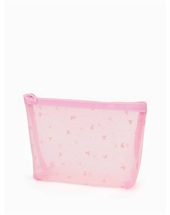 Косметичка женская little love, с рисунком, на молнии, розовая Nobrand