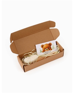 Расческа детская, деревянная с натуральной щетиной, в коробке, m&b Mum&baby