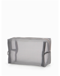 Косметичка classic, полупрозрачная, на молнии, серая Nobrand