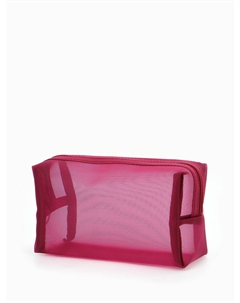 Косметичка женская classic, полупрозрачная, на молнии, бордовая Nobrand