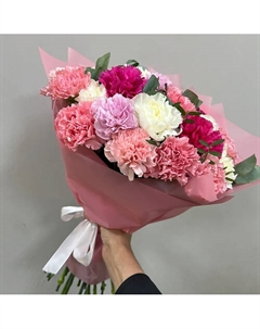 Букет из гвоздик микс Flor master