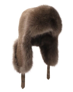 Утепленная шапка-ушанка Star с отделкой из соболя Black sable
