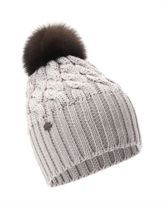 Шерстяная шапка Mona с отделкой из соболя Black sable