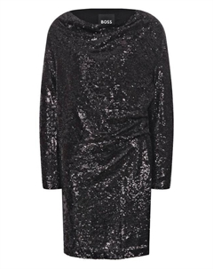 Платье с отделкой пайетками Boss