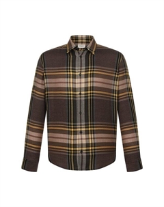 Рубашка из шерсти и шелка Saint laurent