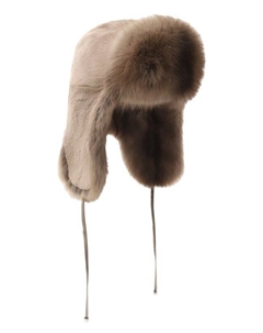 Меховая шапка-ушанка из норки и соболя Victoria kusenkova
