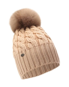 Шерстяная шапка Mona с отделкой из соболя Black sable