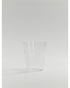 Высокий стакан из стекла с рельефным узором Sela