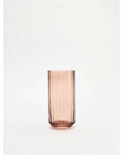 Высокий стакан из стекла с рельефным узором Sela