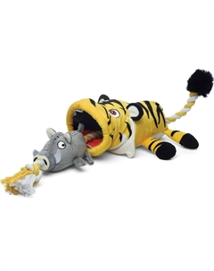 Игрушка для собак Тигр с кабаном на веревке, 53 см Gigwi