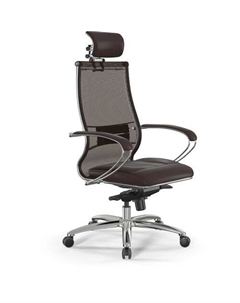 Кресло Samurai SL-2, на колесиках, сетка, темно-коричневый/черный Метта