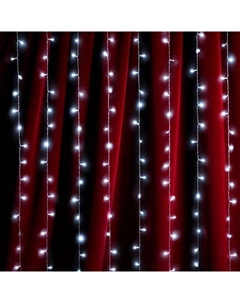 Гирлянда-занавес 2х1,5м 140LED холодный белый свет Maxijoy