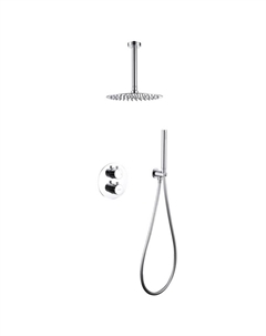Душевая система Abber Wasser Kreis встраиваемая с верхним душем с лейкой со смесителем хром (AF8121)