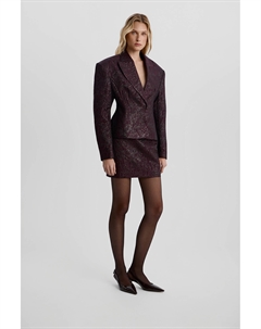 Жакет из фактурной ткани фиолетового цвета 2mood