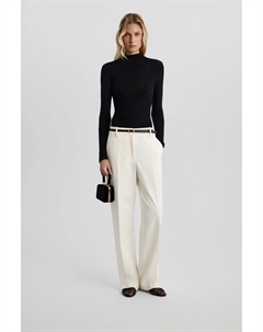 Боди из сетки с вырезом и драпировкой черного цвета 2mood