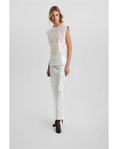 Юбка миди из пайеток молочного цвета 2mood