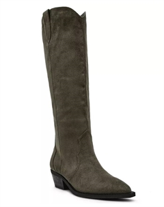 Женские ковбойские сапоги Kit до колена, стандартная и широкая голенища, оливковый Dv dolce vita