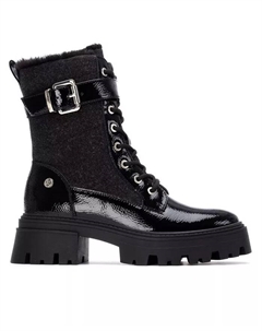 Женские лакированные ботильоны-казаки от , черный Xti