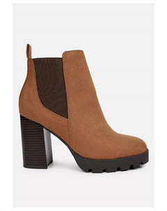 Женские ботинки sonia на блочном каблуке, коричневый London rag