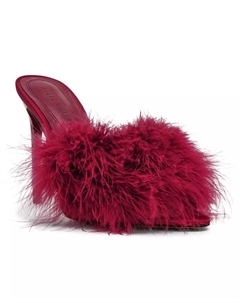 Женские босоножки-мюли Ashbey Feather Stiletto, красный Steve madden