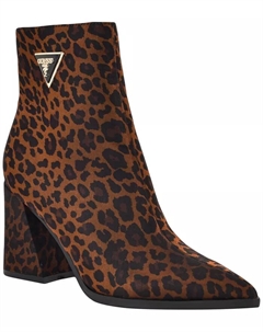 Женские ботильоны Lusera с расклешенным каблуком и квадратным носком, коричневый Guess